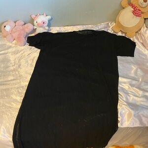 Karma Oversized Mesh Dress + Slip in Black